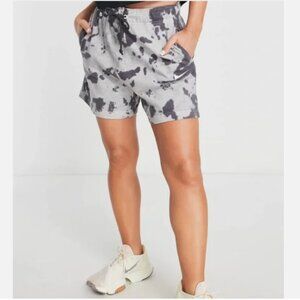 Nike Easy Jersey Shorts Loose Fit Gray Tie Dye Women's Size S